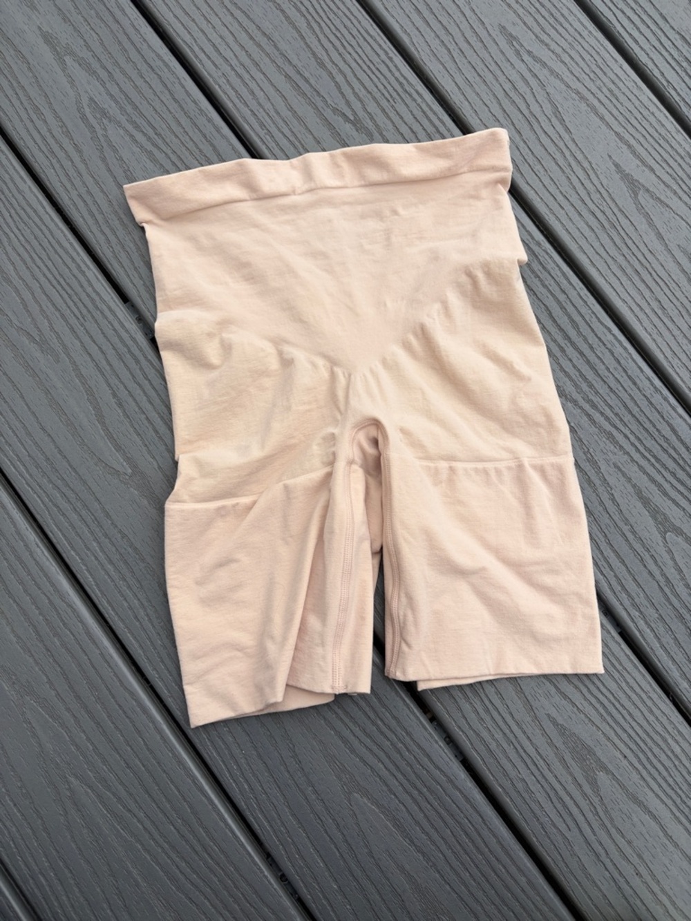 SPANX High-Waist Shaping Bike Shorts - Light Beige